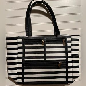 Black and White Striped Tote Bag